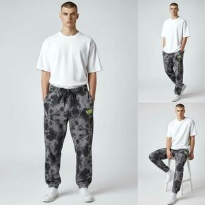 NBA Basketball Joggers Pants Tie-Dye Camouflage Three Pockets Elastic Waist Logo